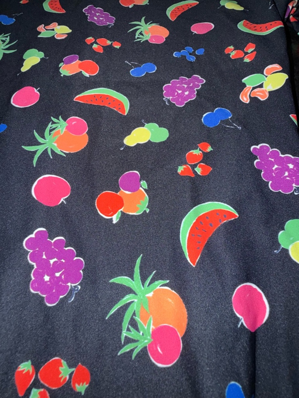 NEW KATE SPADE BLACK RADIANT FRUIT LONG SLEEVE RASH GAURD ONE PIECE SWIMSUIT SM - Picture 5 of 9